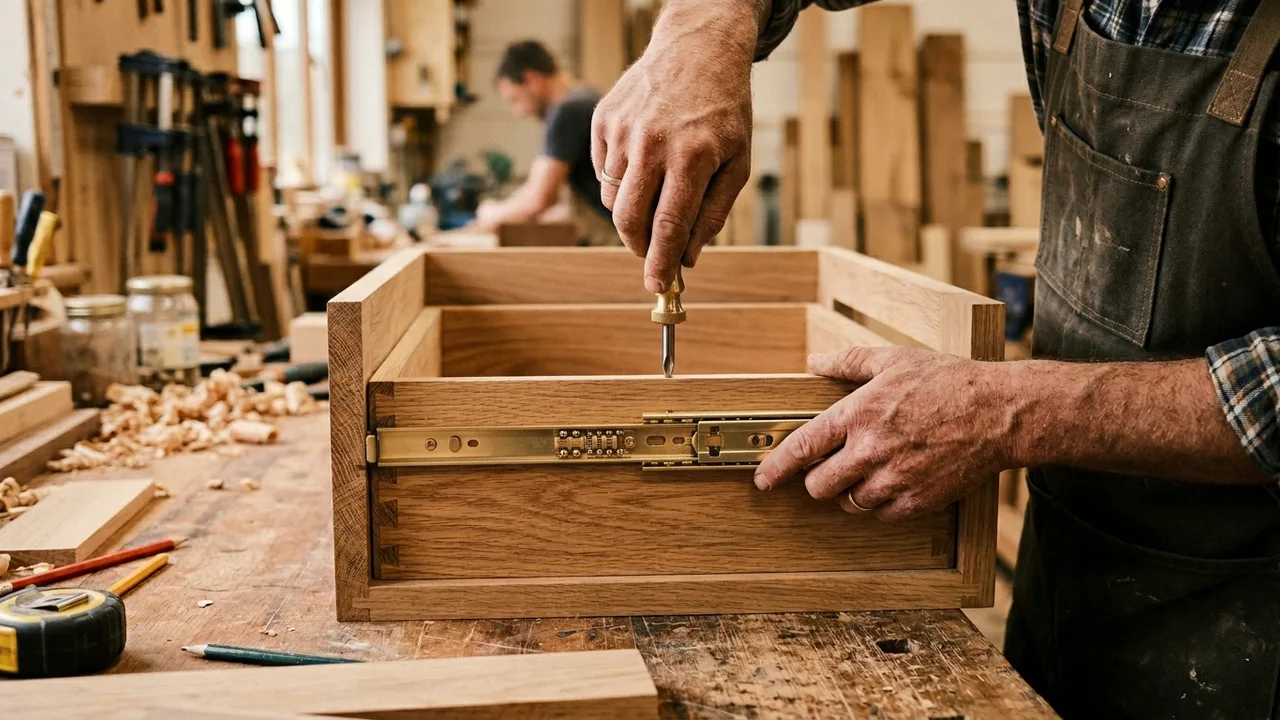 Custom Perth kitchen cabinetry design with joinery samples and storage planning
